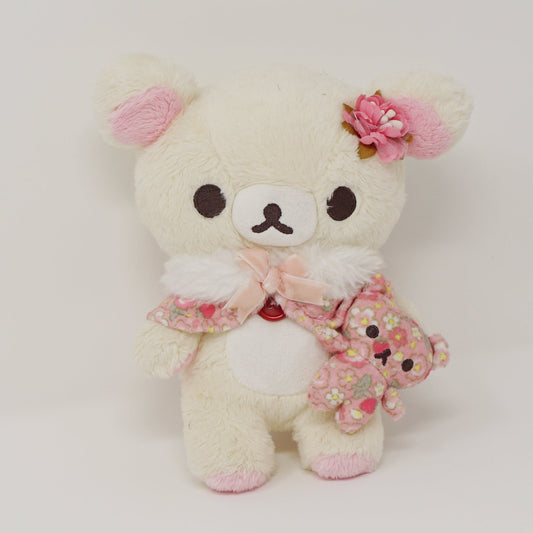 2015 Floral Korilakkuma Sitting Plush - Korilakkuma's Strawberry Flower Theme - Rilakkuma Store Limited - San-X