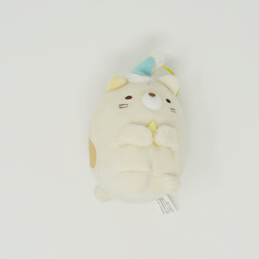 2015 Christmas Party Neko with Blue Hat Prize Toy Plush Keychain - Christmas
